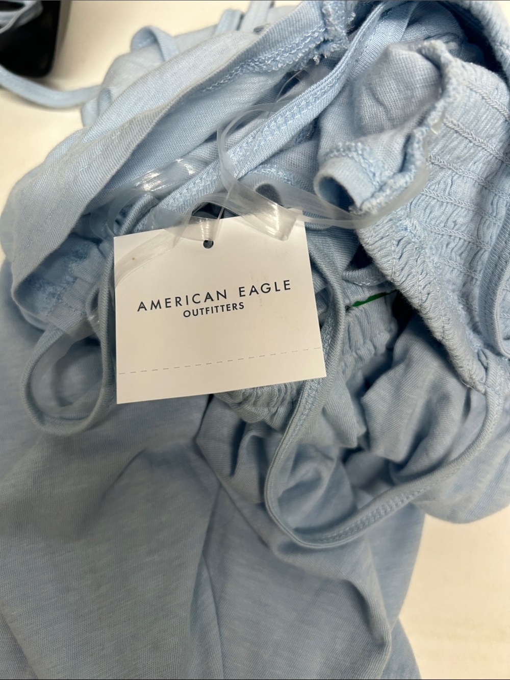 American Eagle Outfitters Pale Blue Slim Strap Tank jumpsuit small NWT wide leg - Picture 2 of 9